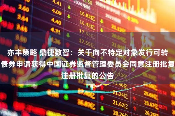 亦丰策略 鼎捷数智：关于向不特定对象发行可转换公司债券申请获得中国证券监督管理委员会同意注册批复的公告