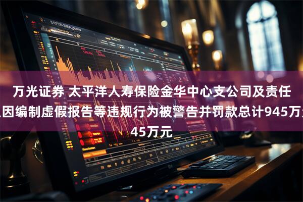 万光证券 太平洋人寿保险金华中心支公司及责任人因编制虚假报告等违规行为被警告并罚款总计945万元